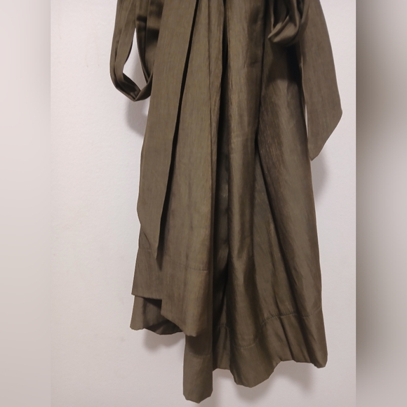 Mersea Hunter Green Fall Tulum Ruffle Dress New With Tags Size Medium - Picture 11 of 11